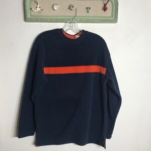 Aeropostale Areo-Tech Fleece Long Sleeve Shirt navy red small men’s